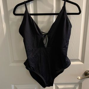 Black one piece swimsuit